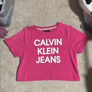 Calvin Klein Jeans Pink Crop Top